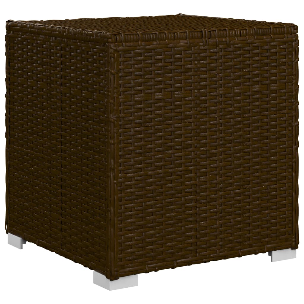 Sun Lounger Brown PE Rattan Standard Foldable Sun Lounger
