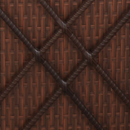 Sun Lounger Brown PE Rattan Standard Foldable Sun Lounger