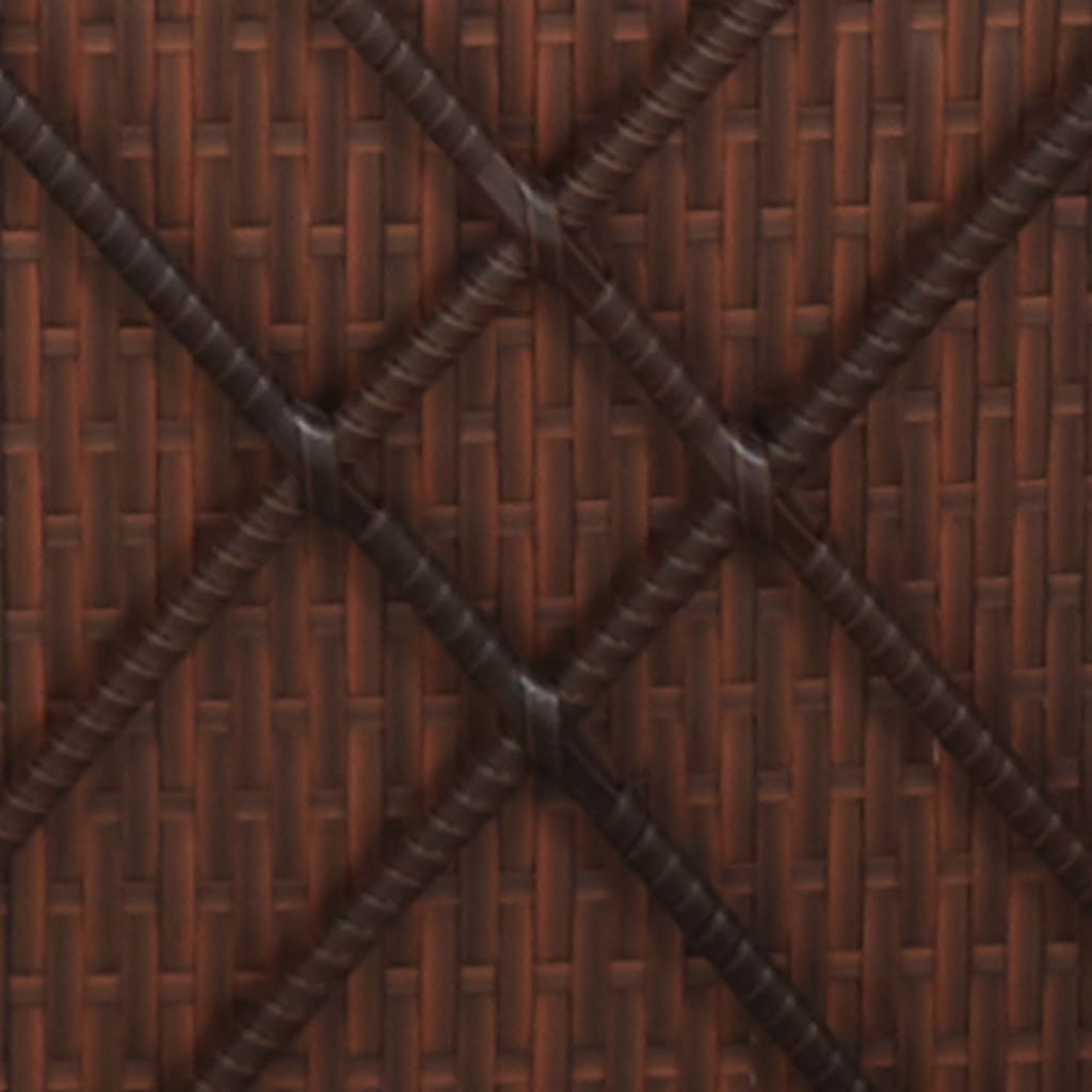 Sun Lounger Brown PE Rattan Standard Foldable Sun Lounger