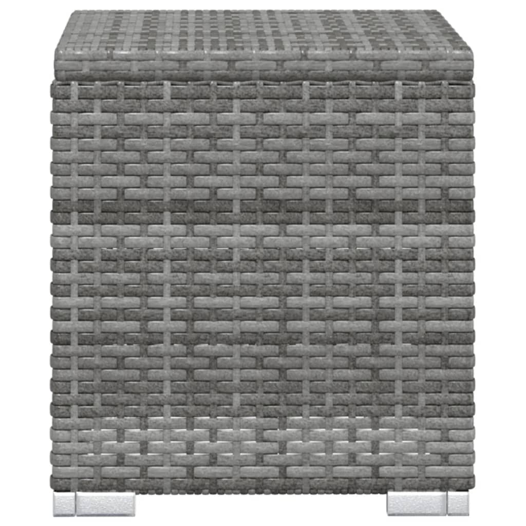Sun Lounger Gray PE rattan Standard Adjustable Armrests
