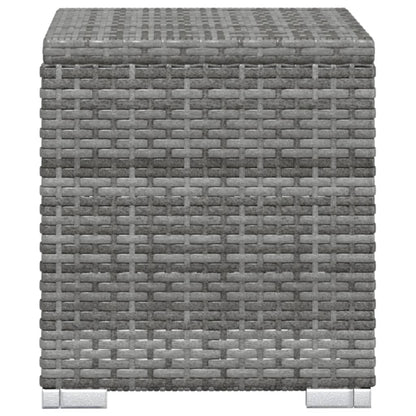Sun Lounger Gray PE rattan Standard Adjustable Armrests