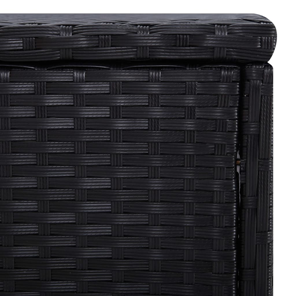 Patio Sun Lounger Black PE rattan 76.8 inches long sunlounger
