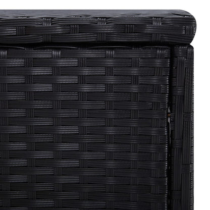Patio Sun Lounger Black PE rattan 76.8 inches long sunlounger