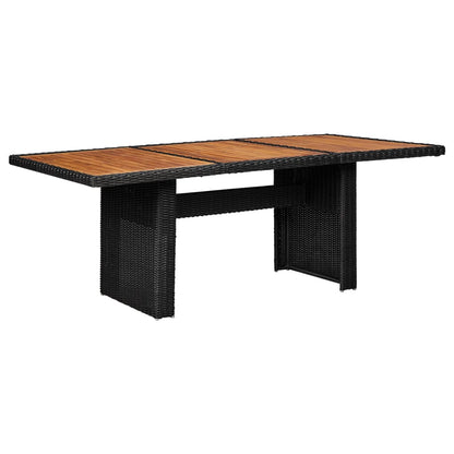Outdoor Dining Set Black and dark grey