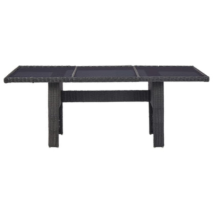 Outdoor Dining Set Black and dark grey