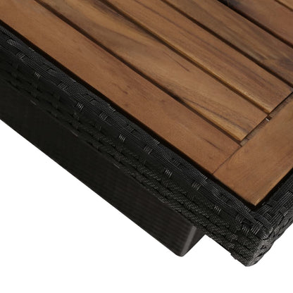 Outdoor Dining Set Black and Dark Grey