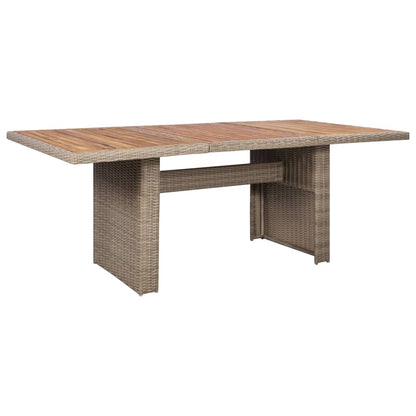 Outdoor Dining Set Brown and dark grey