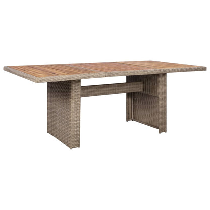 Outdoor Dining Set Brown and dark grey
