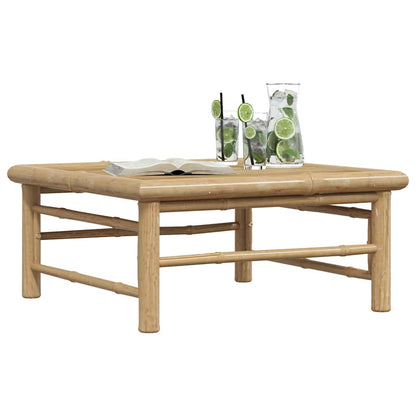 Garden Table Natural Bamboo Bamboo 25.6 x 25.6 x 11.8 in