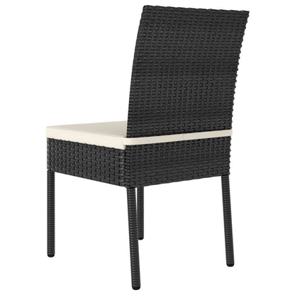 Door Screen Set of 2 Black Poly Rattan Standard Durable