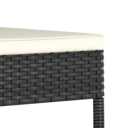 Door Screen Set of 2 Black Poly Rattan Standard Durable