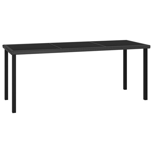 Garden Dining Table Black