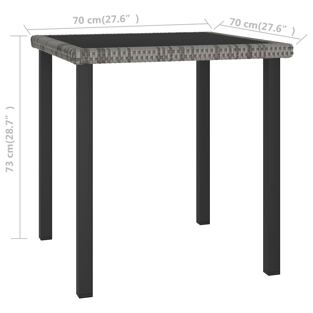 Garden Dining Table Grey