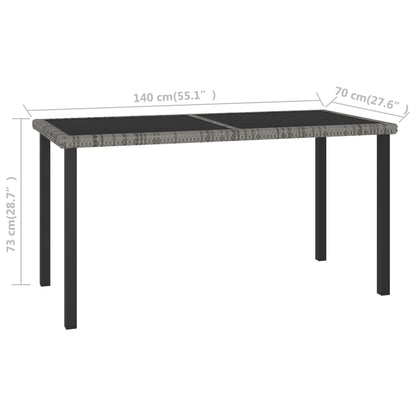 Garden Dining Table Grey