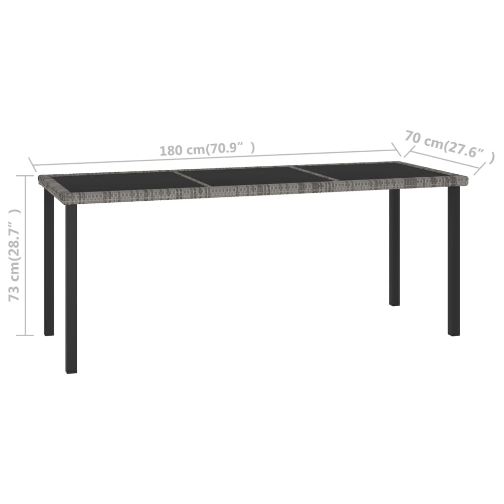 Garden Dining Table Grey