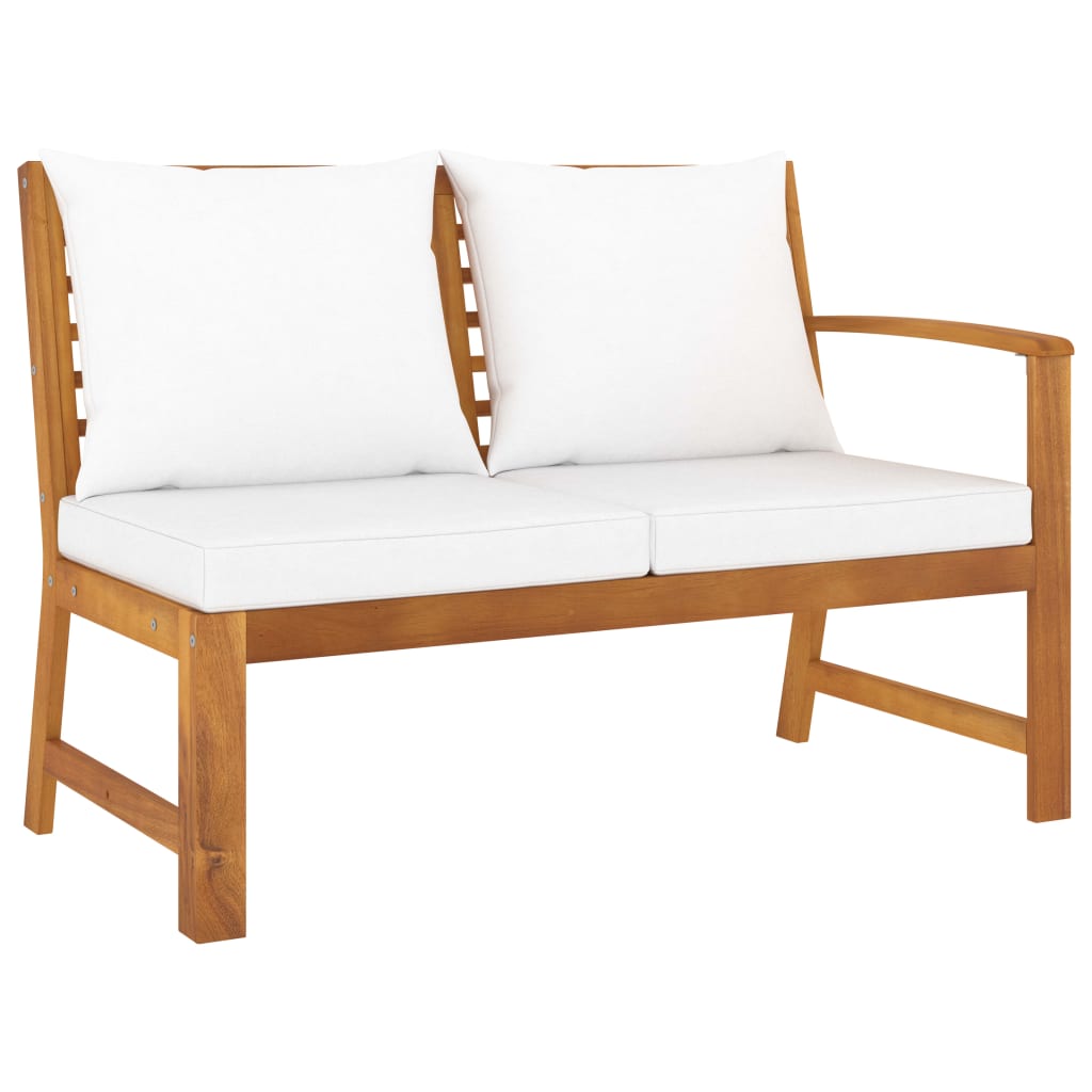 Bookshelf Board Cream Solid Acacia wood, Polyester Medium Modular