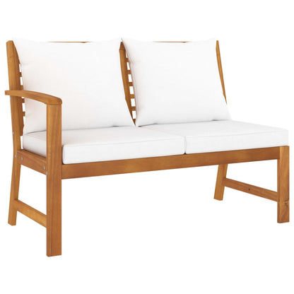 Bookshelf Board Cream Solid Acacia wood, Polyester Medium Modular