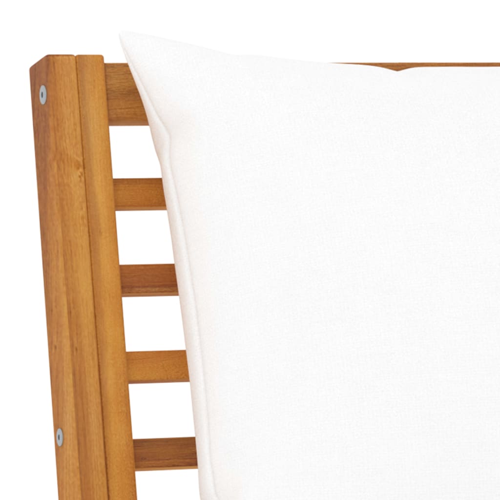 Bookshelf Board Cream Solid Acacia wood, Polyester Medium Modular