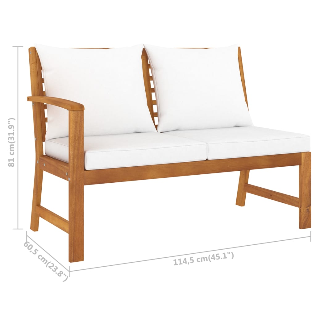Bookshelf Board Cream Solid Acacia wood, Polyester Medium Modular