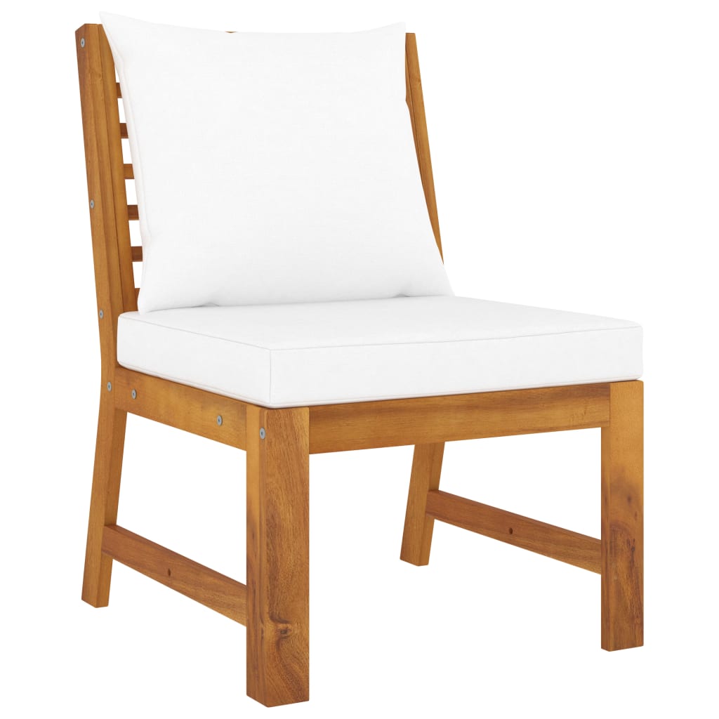 Bookshelf Board Cream Solid acacia wood 6 piece