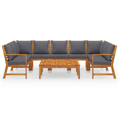 Garden Lounge Set Dark grey cushions