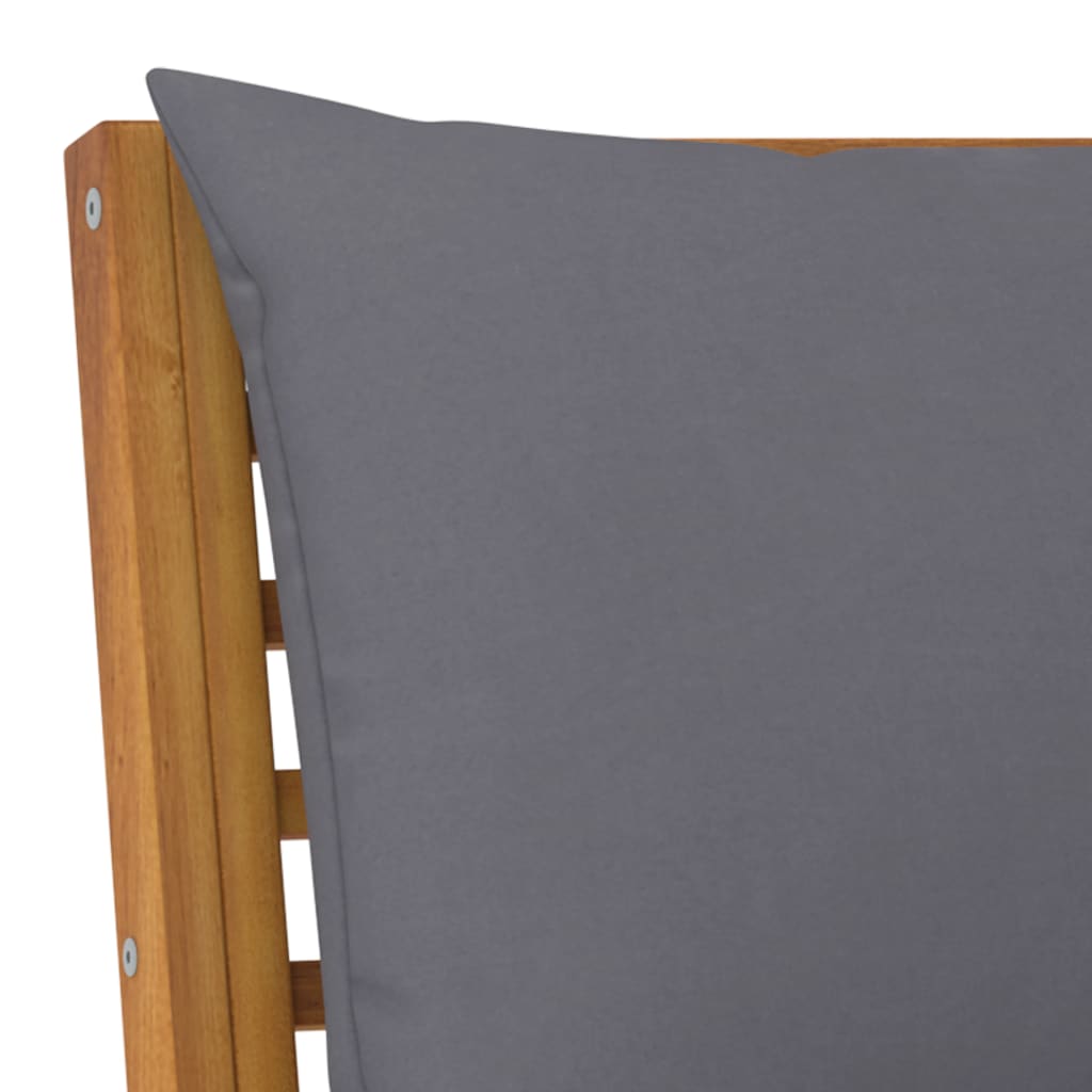 Garden Lounge Set Dark grey cushions
