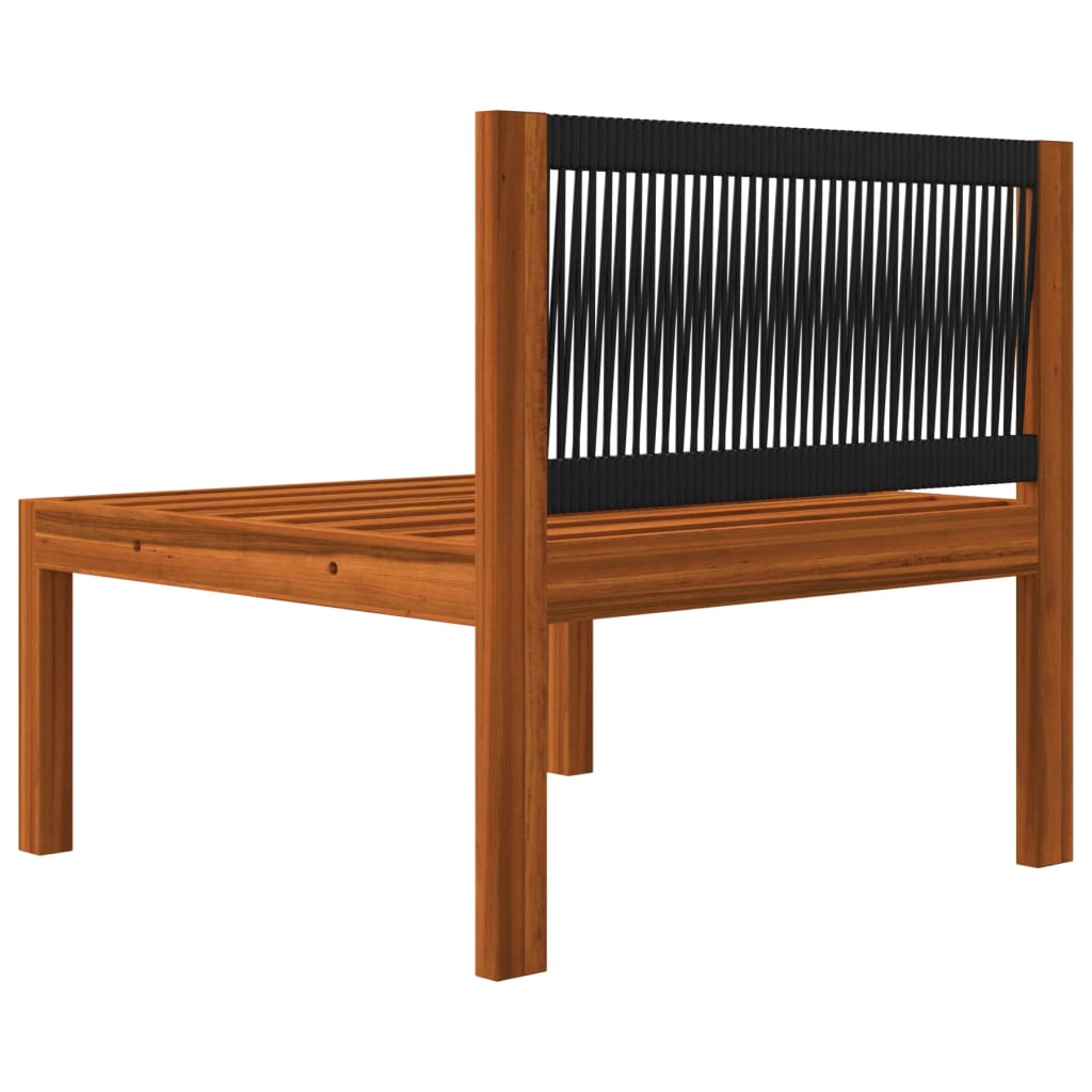 Garden Lounge Set Cream Solid Acacia Wood Medium Modular
