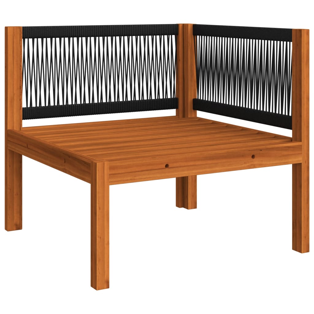 Garden Lounge Set Cream Solid Acacia Wood Medium Modular