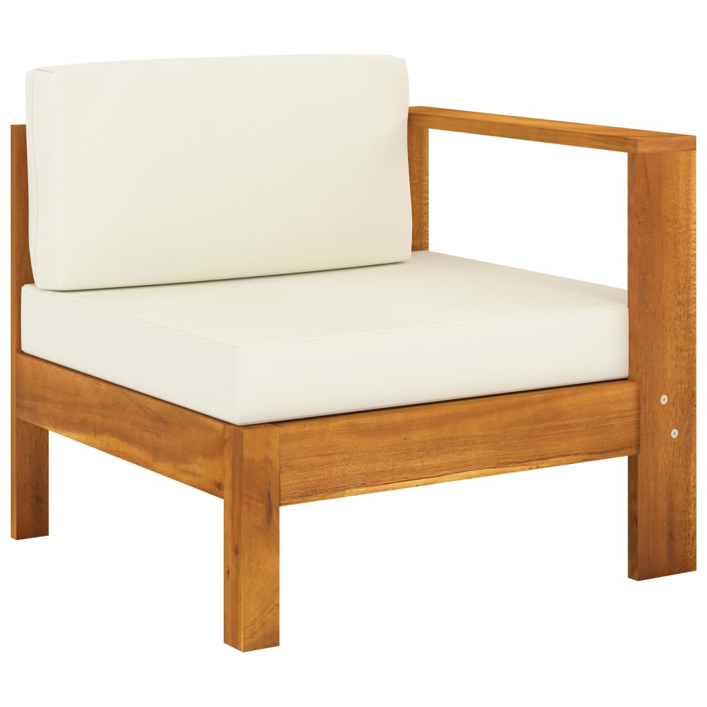 Wooden Lounge Set Cream