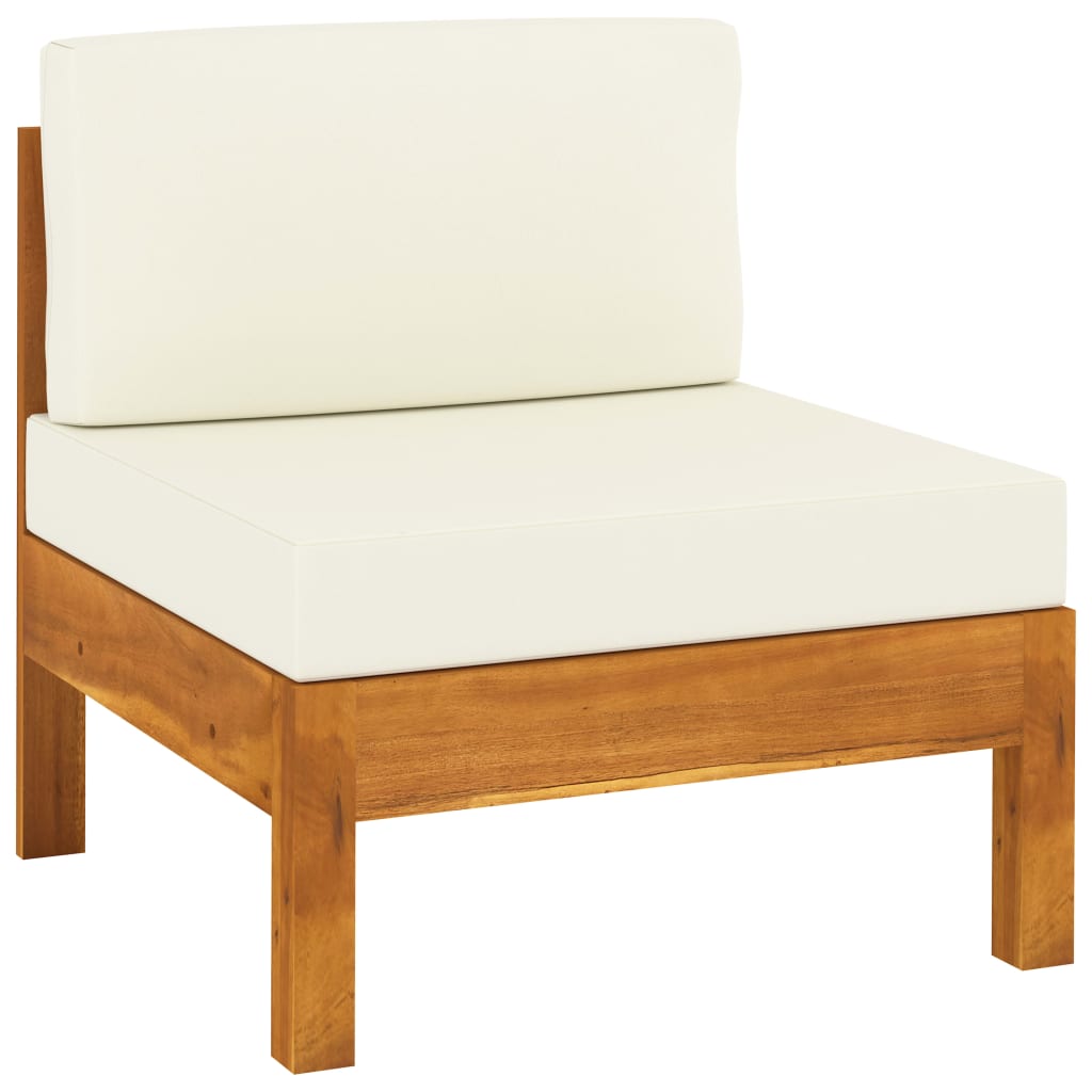 Wooden Lounge Set Cream
