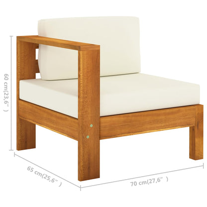 Wooden Lounge Set Cream