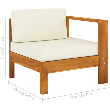 Wooden Lounge Set Cream