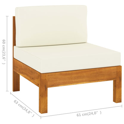 Wooden Lounge Set Cream
