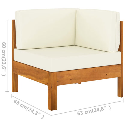 Wooden Lounge Set Cream
