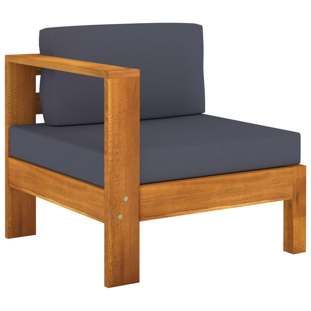Wooden Lounge Set Dark grey