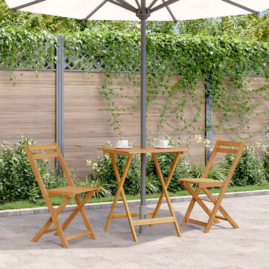 Garden Table Natural wood Solid acacia wood Small Foldable