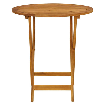 Garden Table Natural Solid Acacia Wood Medium Foldable
