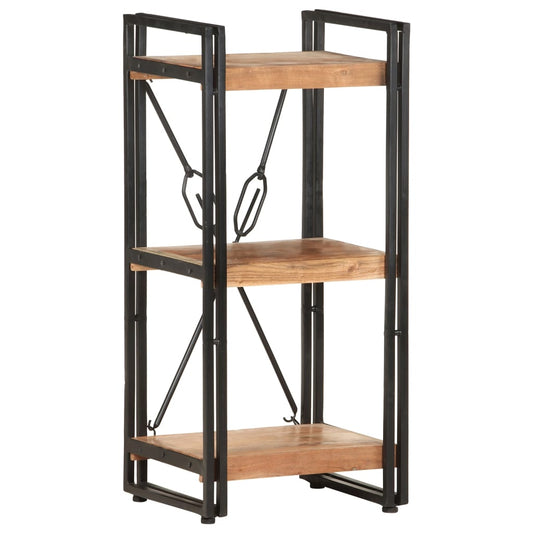 Bookcase Natural Wood and Black