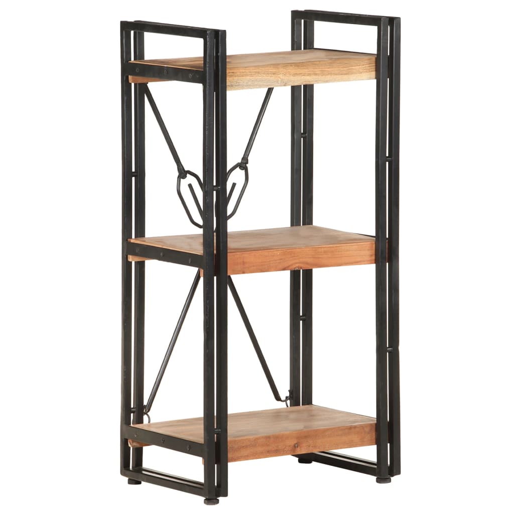 Bookcase Natural Wood and Black