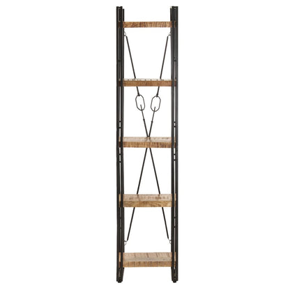 Bookcase Natural wood and black