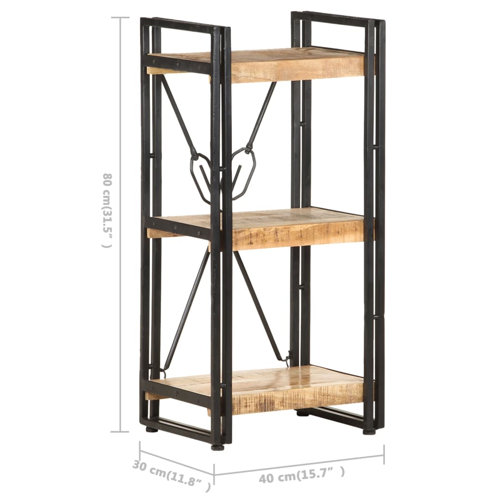 Bookcase Natural wood grains, Black
