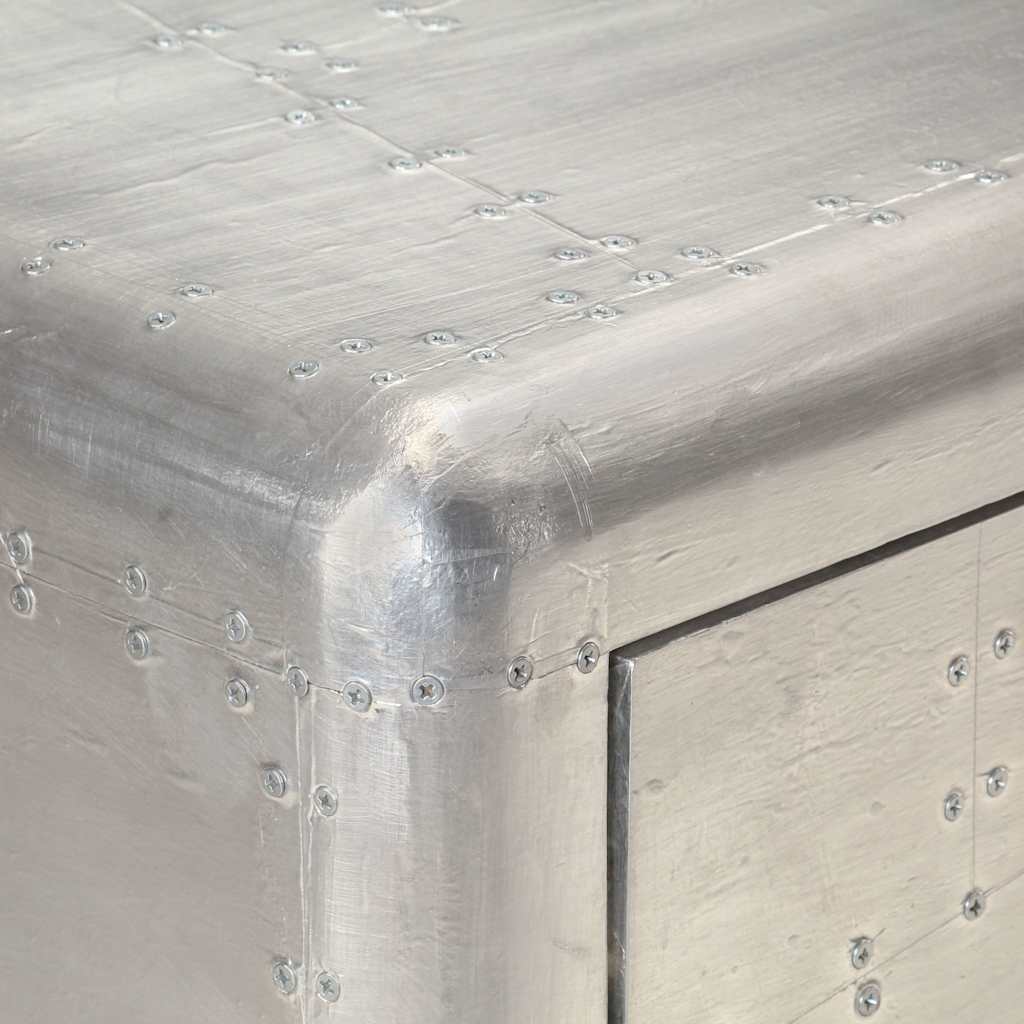 Aviator Sideboard Silver Metal Medium Aviator Sideboard