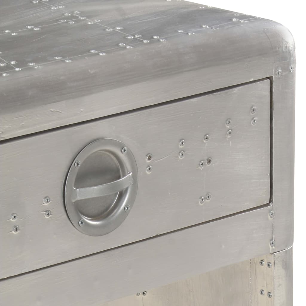 Aviator Sideboard Silver Metal Medium Aviator Sideboard