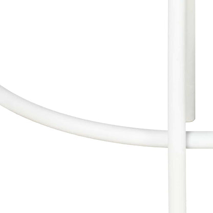 Bar Stool Set of 4 Bleached wood and white