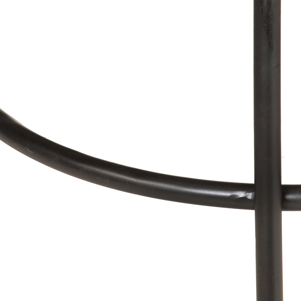 Bar Stool Set of 4 natural wood and black