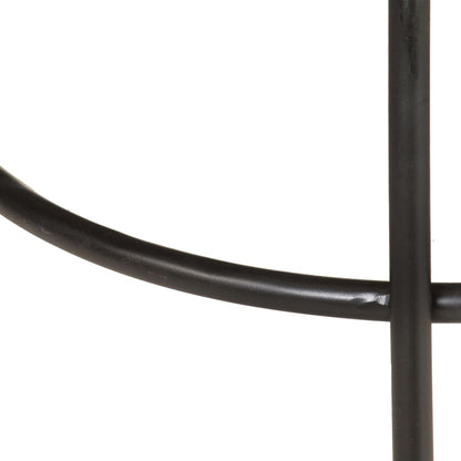 Bar Stool Set of 4 natural wood and black