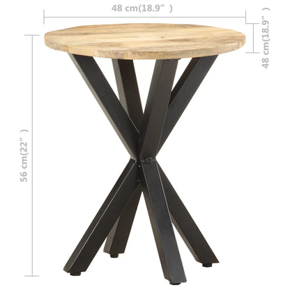 Side Table Natural Wood Solid Mango Wood Durable Side Table