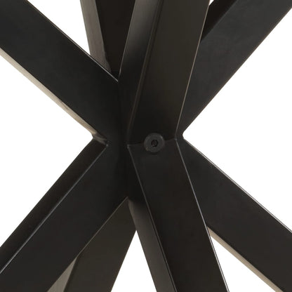Side Table Natural wood, Black Solid mango wood, Powder-coated iron