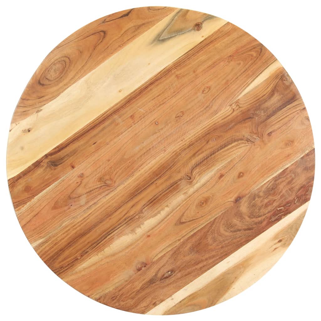 Side Table Natural wood and black Solid acacia wood Medium