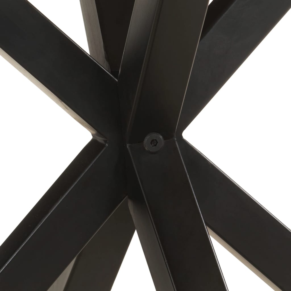 Side Table Natural wood and black Solid acacia wood Medium